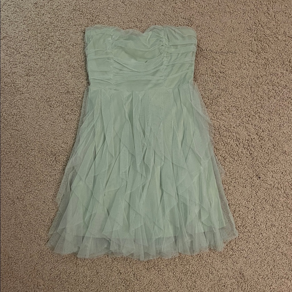 Lulu's Strapless Light Green Dress